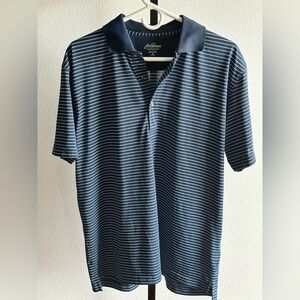 Navy Striped Polo Shirt size medium